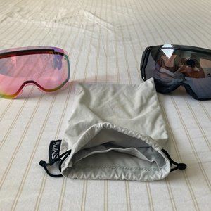 Smith I/O Goggles - Medium Fit - Black + ChromaPop Mirror Lens